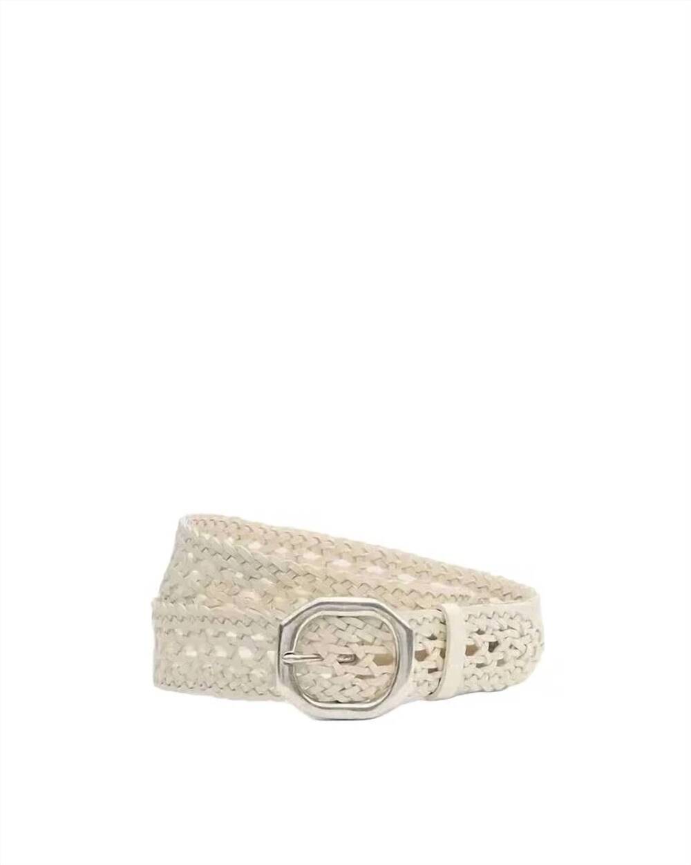 NEW RAG & BONE women's audrey belt in antique white